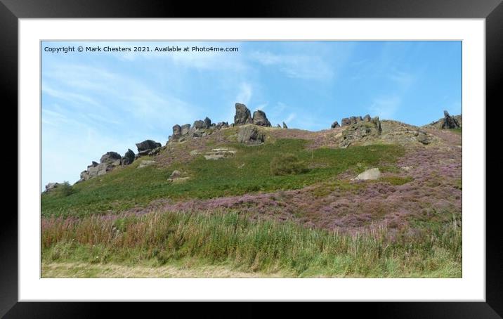 Majestic Rocky Ridge Framed Mounted Print by Mark Chesters