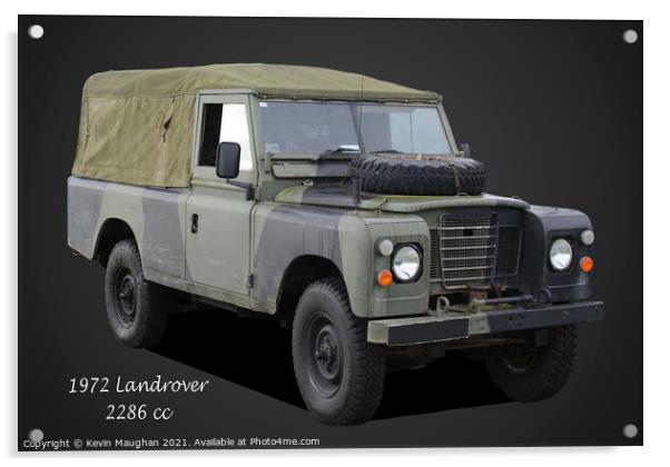 Rugged Relic: Vintage Landrover Defender Acrylic by Kevin Maughan