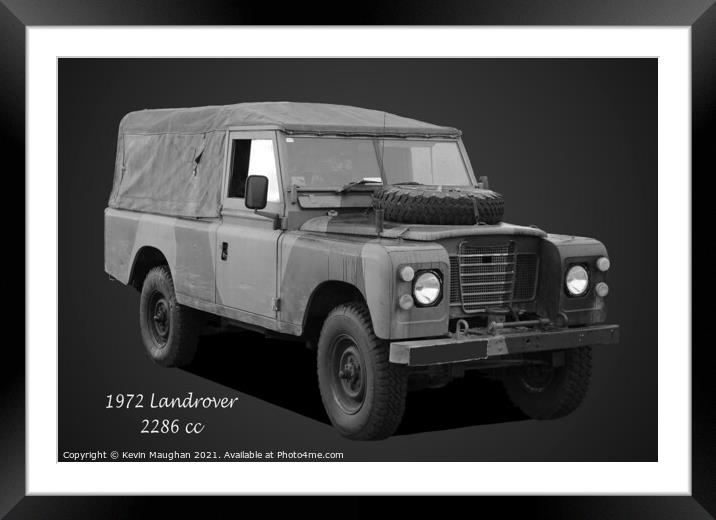 1972 Landrover Framed Mounted Print by Kevin Maughan