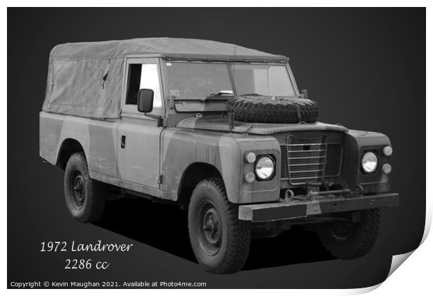 1972 Landrover Print by Kevin Maughan