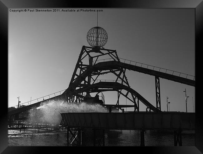 Log Flume Silhouette, Great Yarmouth Framed Print by Paul Skennerton