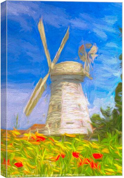 Art Of The Windmill Canvas Print by David Pyatt