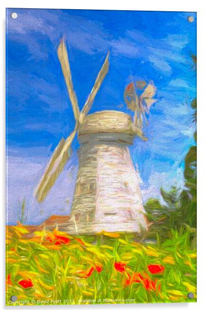 Art Of The Windmill Acrylic by David Pyatt