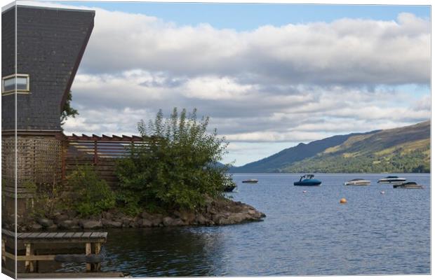 The Boathouse, Lochearnhead Canvas Print by Rob Cole