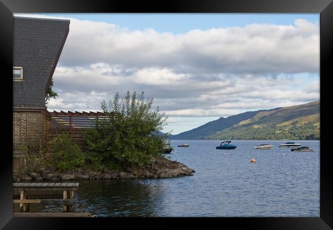 The Boathouse, Lochearnhead Framed Print by Rob Cole