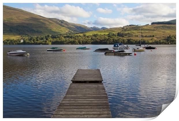 Serene Jetty on Loch Earn Print by Rob Cole