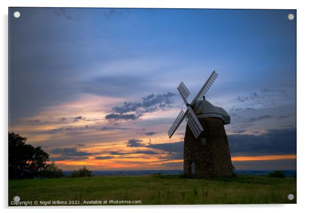 Tysoe Windmill, Warwickshire, UK Acrylic by Nigel Wilkins