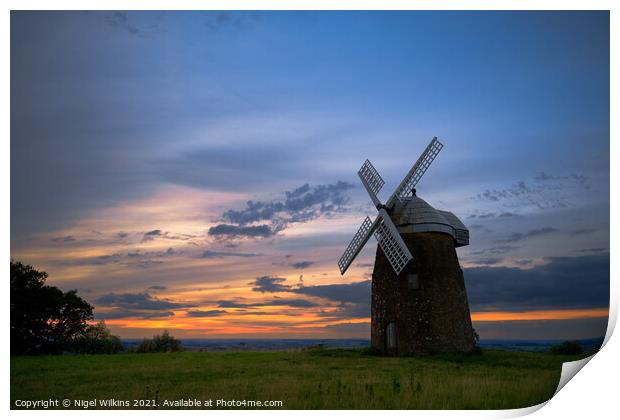 Tysoe Windmill, Warwickshire, UK Print by Nigel Wilkins