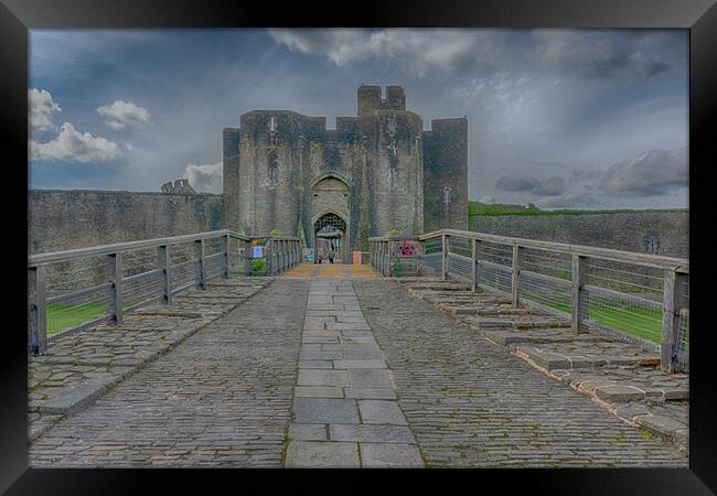 Caerphilly Castle The Gatehouse Framed Print by Steve Purnell