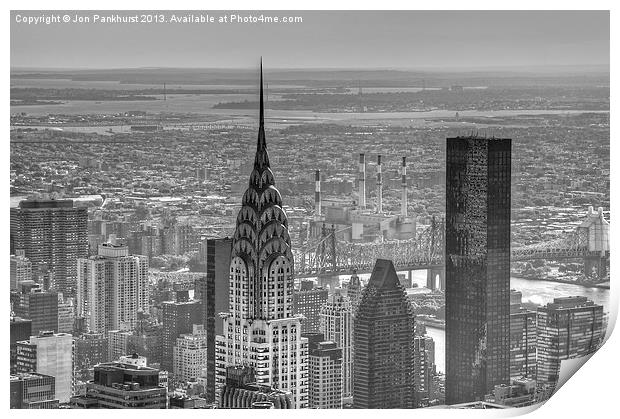 New York City Skyline in Black and White Print by Jonathan Pankhurst