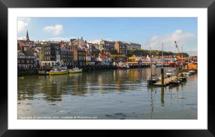 Whitby Harbour -1 Framed Mounted Print by Lisa Hands