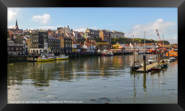 Whitby Harbour -1 Framed Print by Lisa Hands
