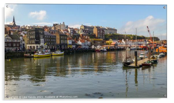 Whitby Harbour -1 Acrylic by Lisa Hands
