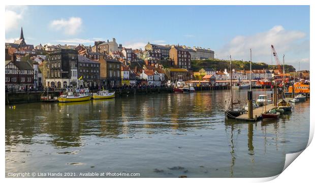 Whitby Harbour -1 Print by Lisa Hands