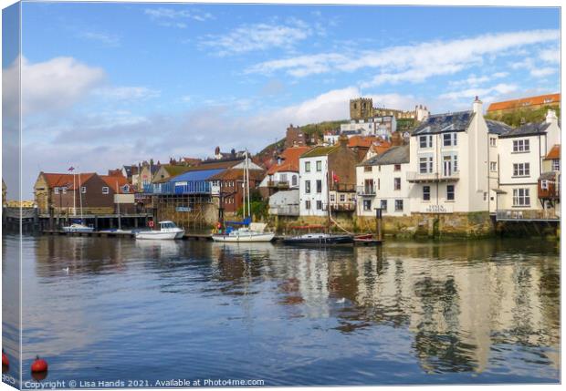 Whitby Harbour -2 Canvas Print by Lisa Hands