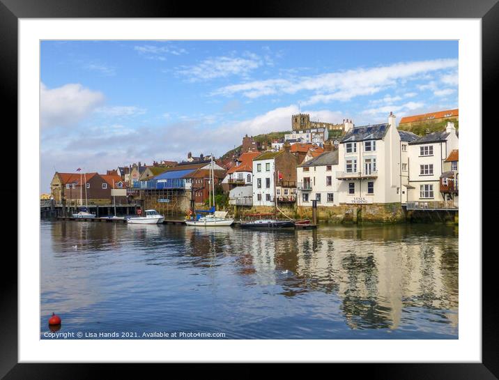 Whitby Harbour -2 Framed Mounted Print by Lisa Hands