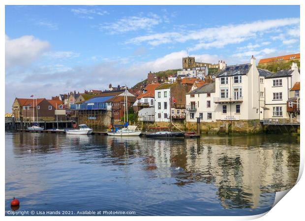 Whitby Harbour -2 Print by Lisa Hands