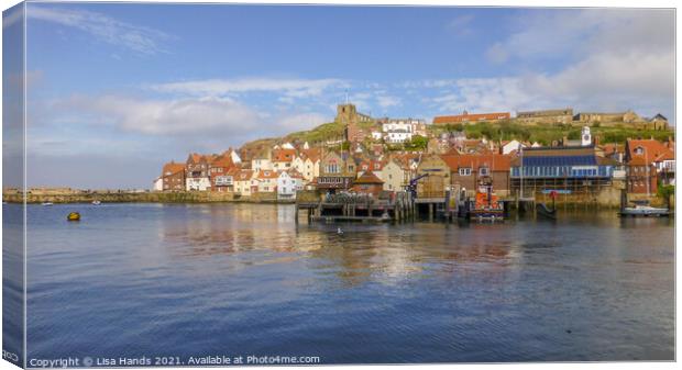 Whitby Harbour -3 Canvas Print by Lisa Hands