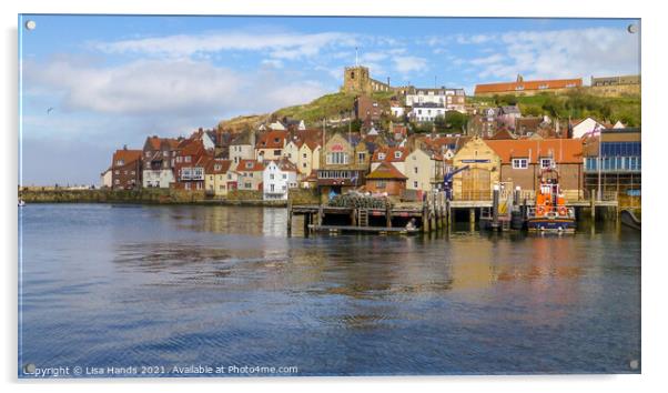 Whitby Harbour -4 Acrylic by Lisa Hands