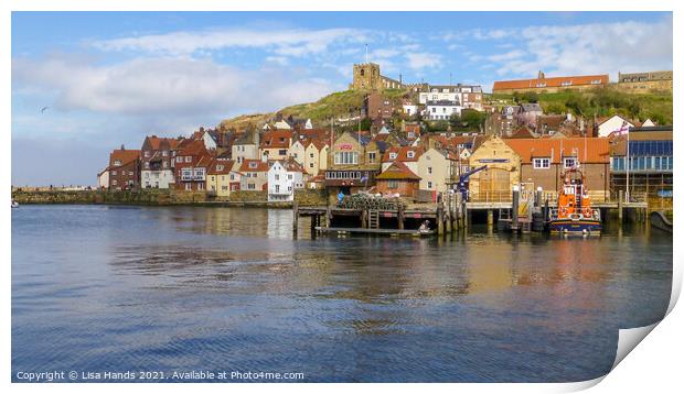Whitby Harbour -4 Print by Lisa Hands