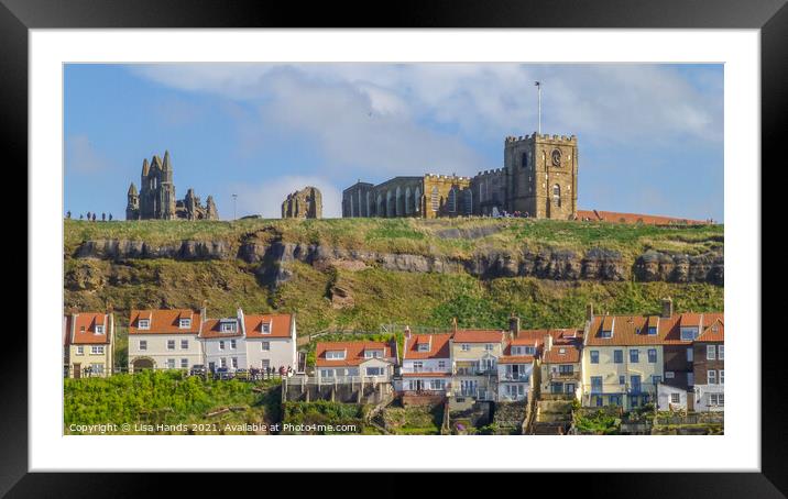 Whitby Abbey and St Mary's Framed Mounted Print by Lisa Hands