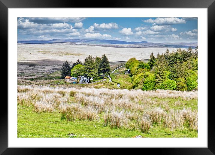 Princetown's Lush Moorland View Framed Mounted Print by Roger Mechan