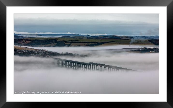 Tay Rail Bridge Haar Framed Mounted Print by Craig Doogan