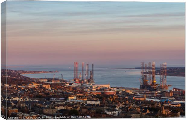 Dundee East Sunset Sky Canvas Print by Craig Doogan