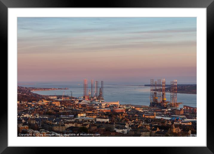 Dundee East Sunset Sky Framed Mounted Print by Craig Doogan