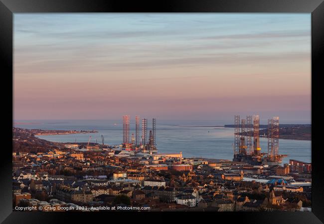 Dundee East Sunset Sky Framed Print by Craig Doogan