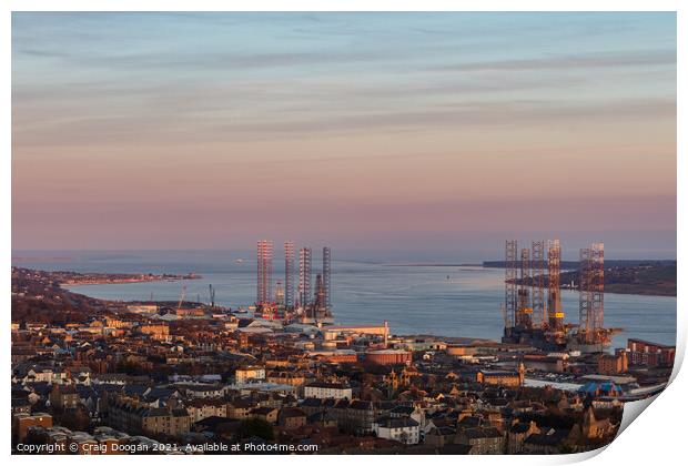 Dundee East Sunset Sky Print by Craig Doogan