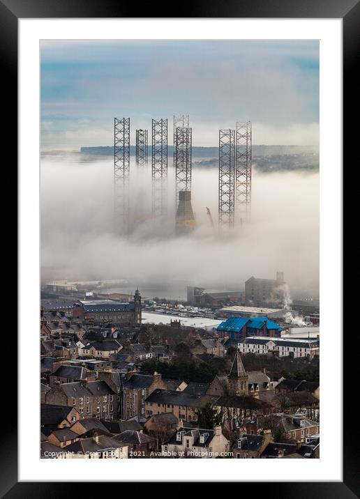 Fog Smothered Dundee Docks Framed Mounted Print by Craig Doogan
