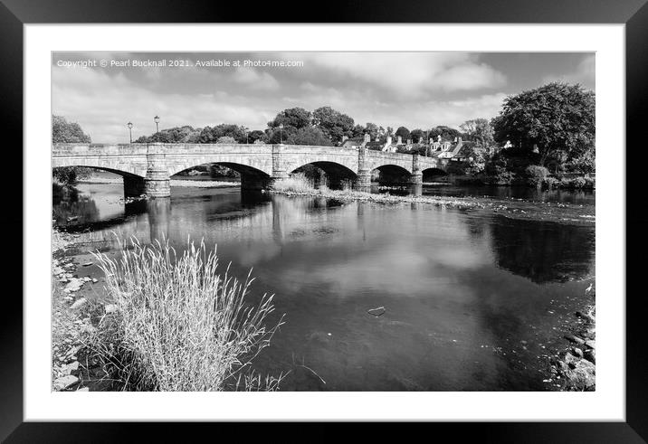 River Cree in Newton Stewart Dumfries and Galloway Framed Mounted Print by Pearl Bucknall