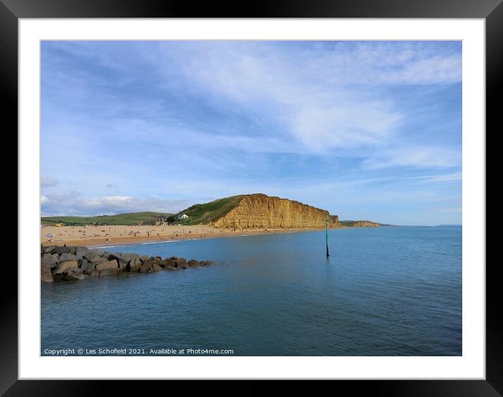 Westbay  Dorset Framed Mounted Print by Les Schofield