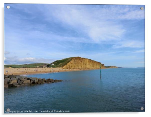 Westbay  Dorset Acrylic by Les Schofield