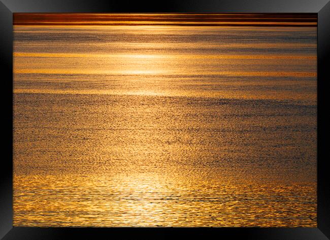 Sunlight on the sea Framed Print by Rory Hailes