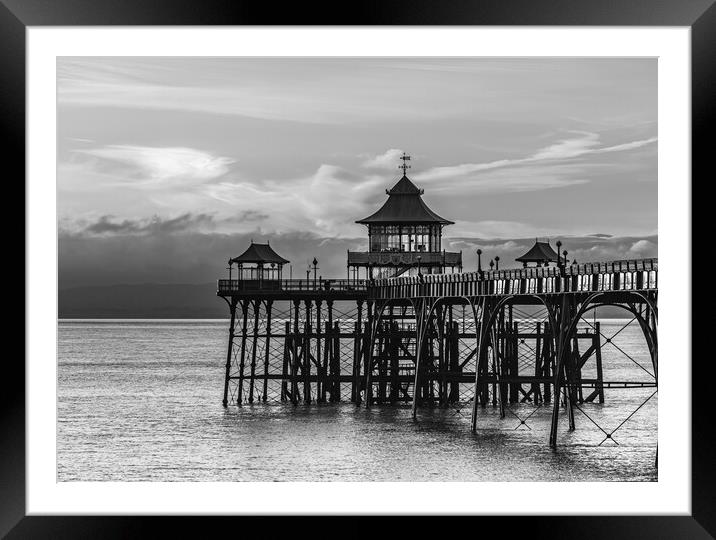 Clevedon Pier at sunset Framed Mounted Print by Rory Hailes