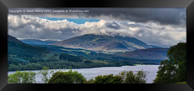 A view of Schiehallion from Loch Tummel Framed Print by Navin Mistry