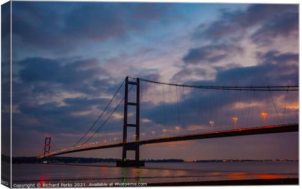 A break in the Clouds over the Humber Canvas Print by Richard Perks
