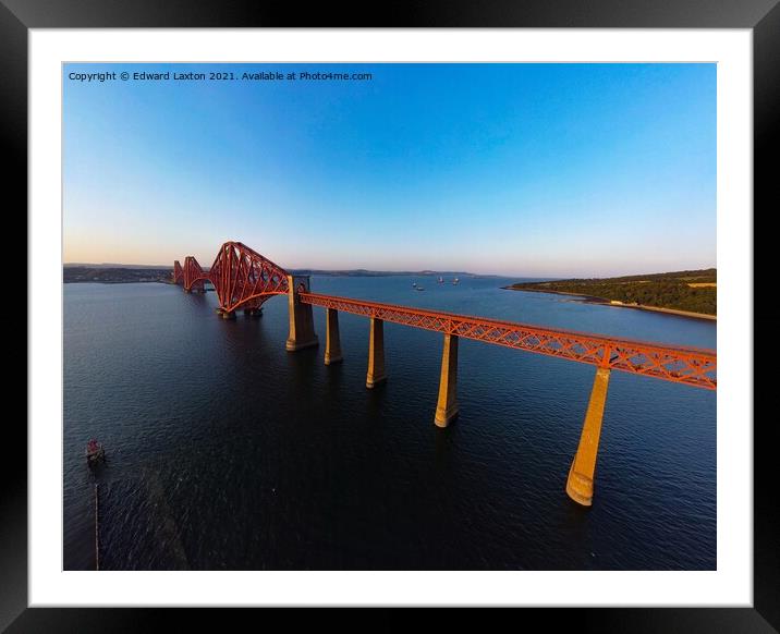 Forth Rail Bridge Built 1890 Framed Mounted Print by Edward Laxton