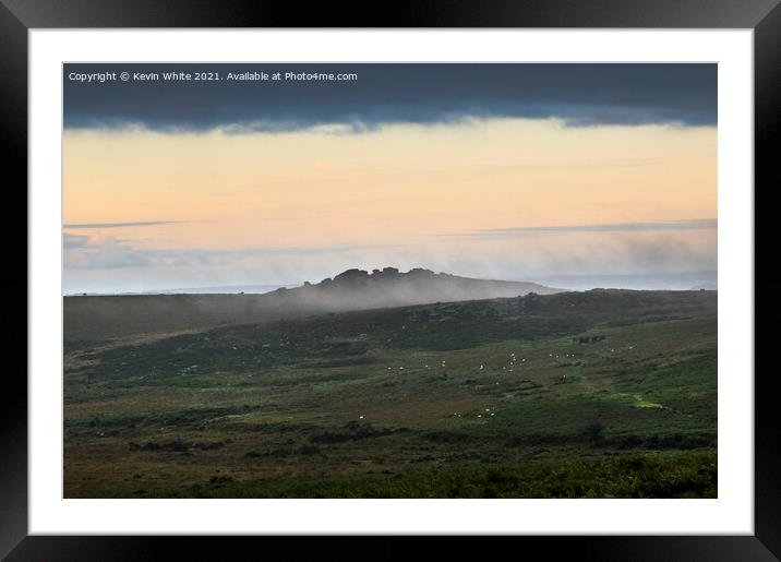 Misty Dartmoor Framed Mounted Print by Kevin White