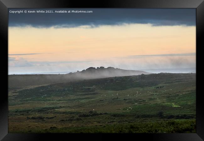 Misty Dartmoor Framed Print by Kevin White