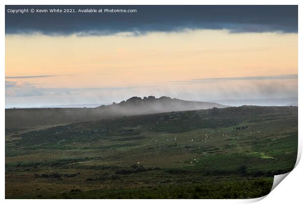 Misty Dartmoor Print by Kevin White