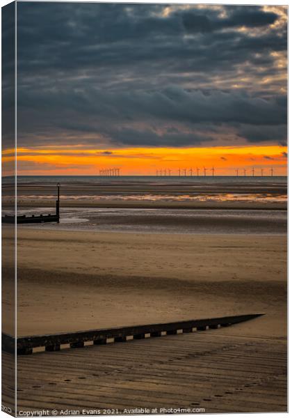  Sunset Wales Canvas Print by Adrian Evans