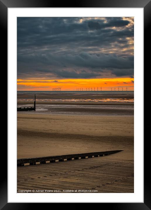  Sunset Wales Framed Mounted Print by Adrian Evans