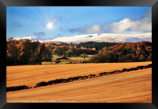 Lowlands meet the Highlands Perthshire Framed Print by Stephen Hamer