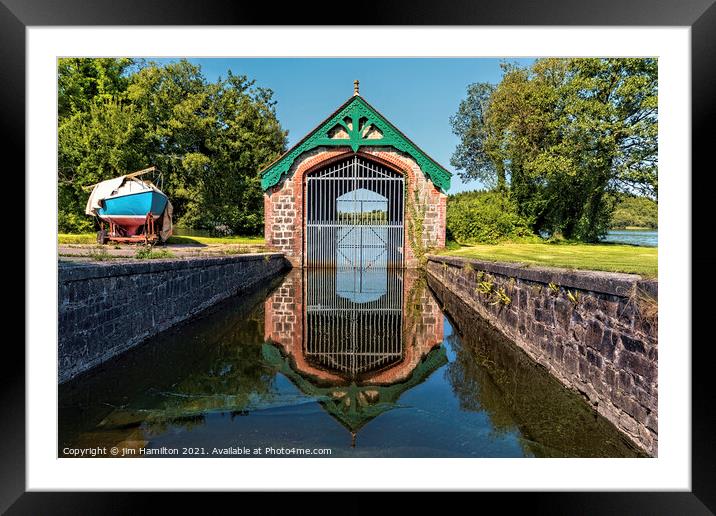The Boat House Framed Mounted Print by jim Hamilton