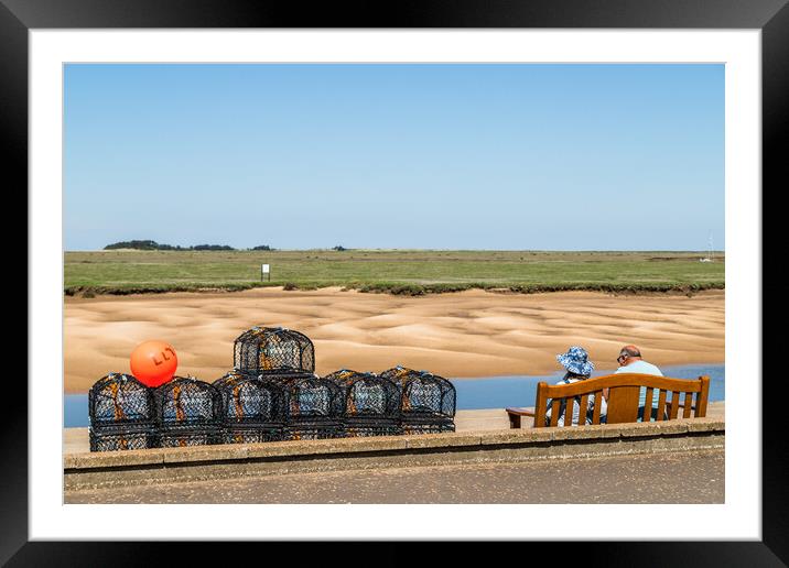 Couple resting at Wells Next The Sea Framed Mounted Print by Jason Wells