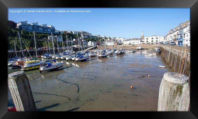 A Picturesque Haven Ilfracombe Harbour Framed Print by Derek Daniel