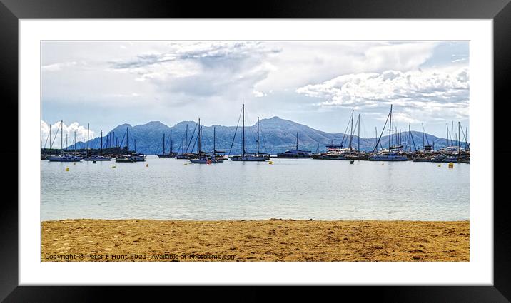 Morning View Puerto De Pollensa Mallorca Framed Mounted Print by Peter F Hunt